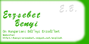 erzsebet benyi business card